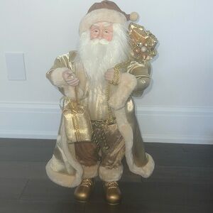 Gold decorative large Santa statue